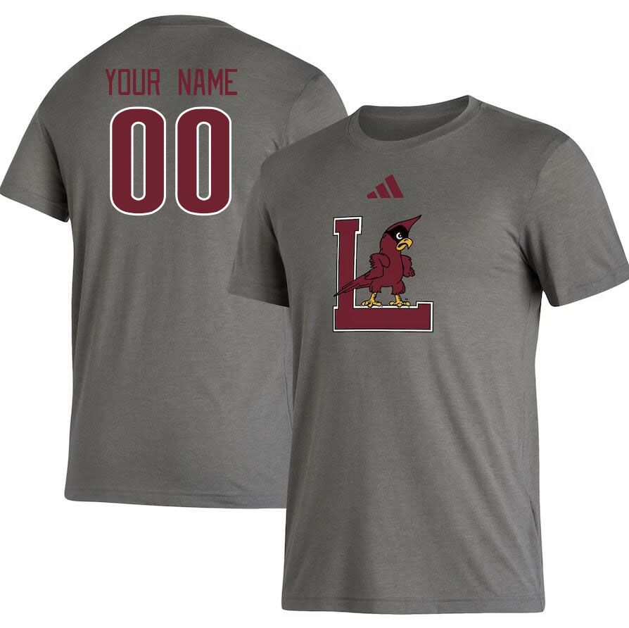 Custom Louisville Cardinals Name And Number College Tshirt-Gray - Click Image to Close